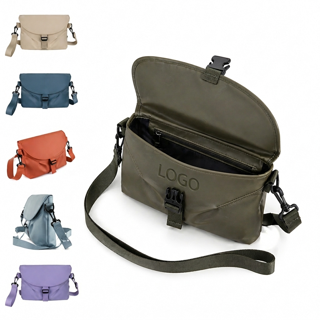 Durable Nylon Messenger Bag with Adjustable Strap