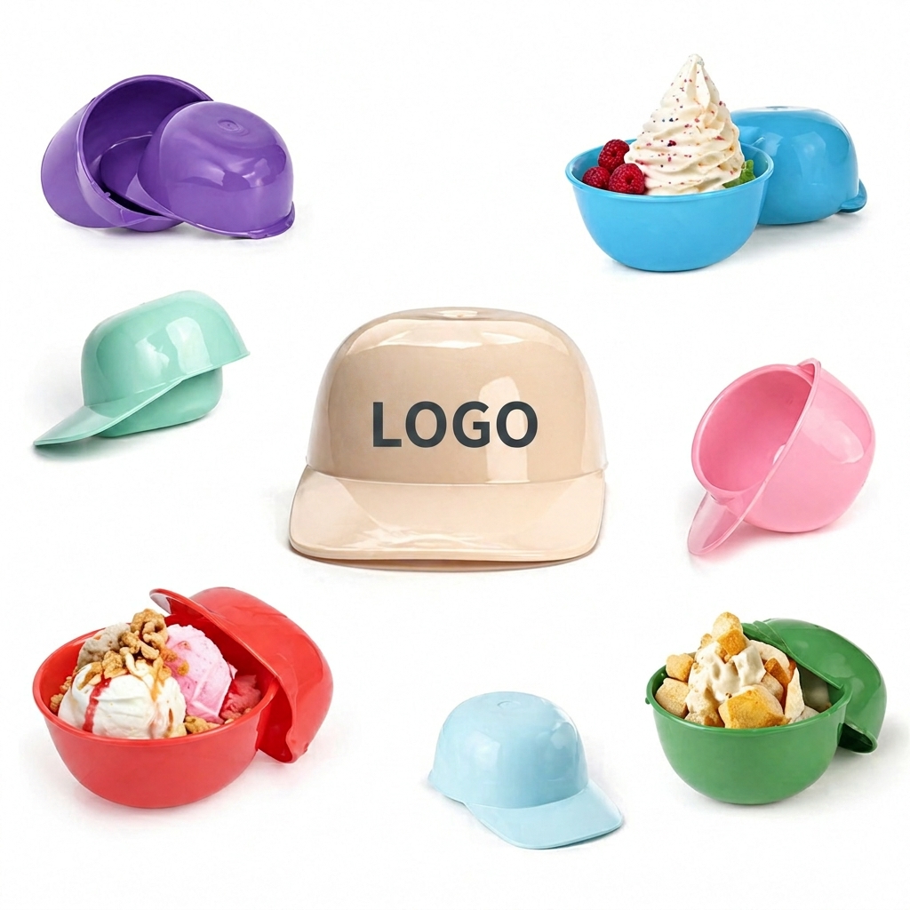 8 oz. Baseball Helmet Shaped Dessert and Snack Bowl