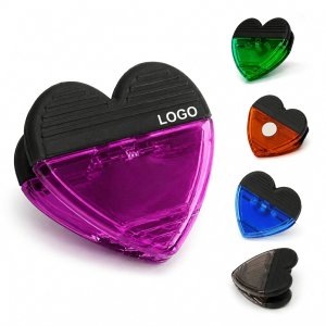 Heart-Shaped Magnetic Memo Clips with Textured Grip