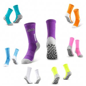 Cushioned Athletic Grip Socks with Terry Sole Traction