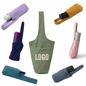 Durable Canvas Yoga Mat Sling Tote