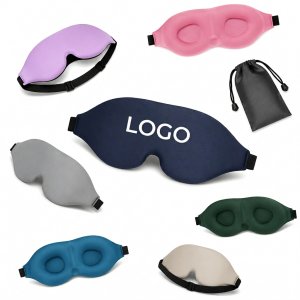 Contoured 3D Blackout Eye Mask with Adjustable Strap