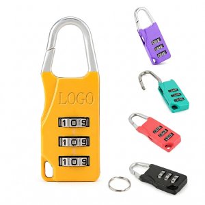 Compact 3-Digit Resettable Travel Security Locks