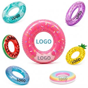 Vibrant Multi-Pattern Inflatable Swim Tube Assortment