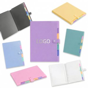 5-Pocket Expanding File Folder with Snap Closure and Color-Coded Tabs