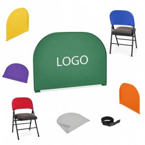 Elastic Fabric Folding Chair Back Protector for Event Branding