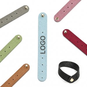 Adjustable Faux Leather Cable Fastener Wrap