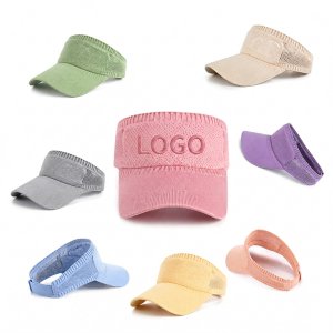Moisture-Wicking Knit Athletic Visor with Adjustable Hook-and-Loop Closure